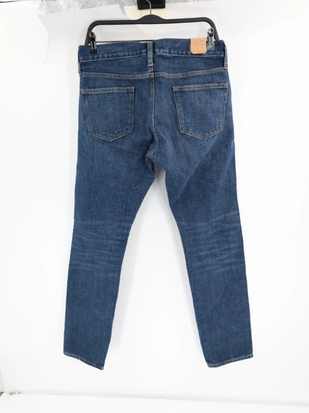 NWT J Crew 484 Jeans Mens 30 Cotton Narrow Tapered Leg Mid Rise Blue Denim